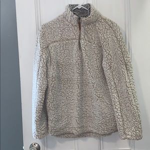 Fuzzy quarter zip